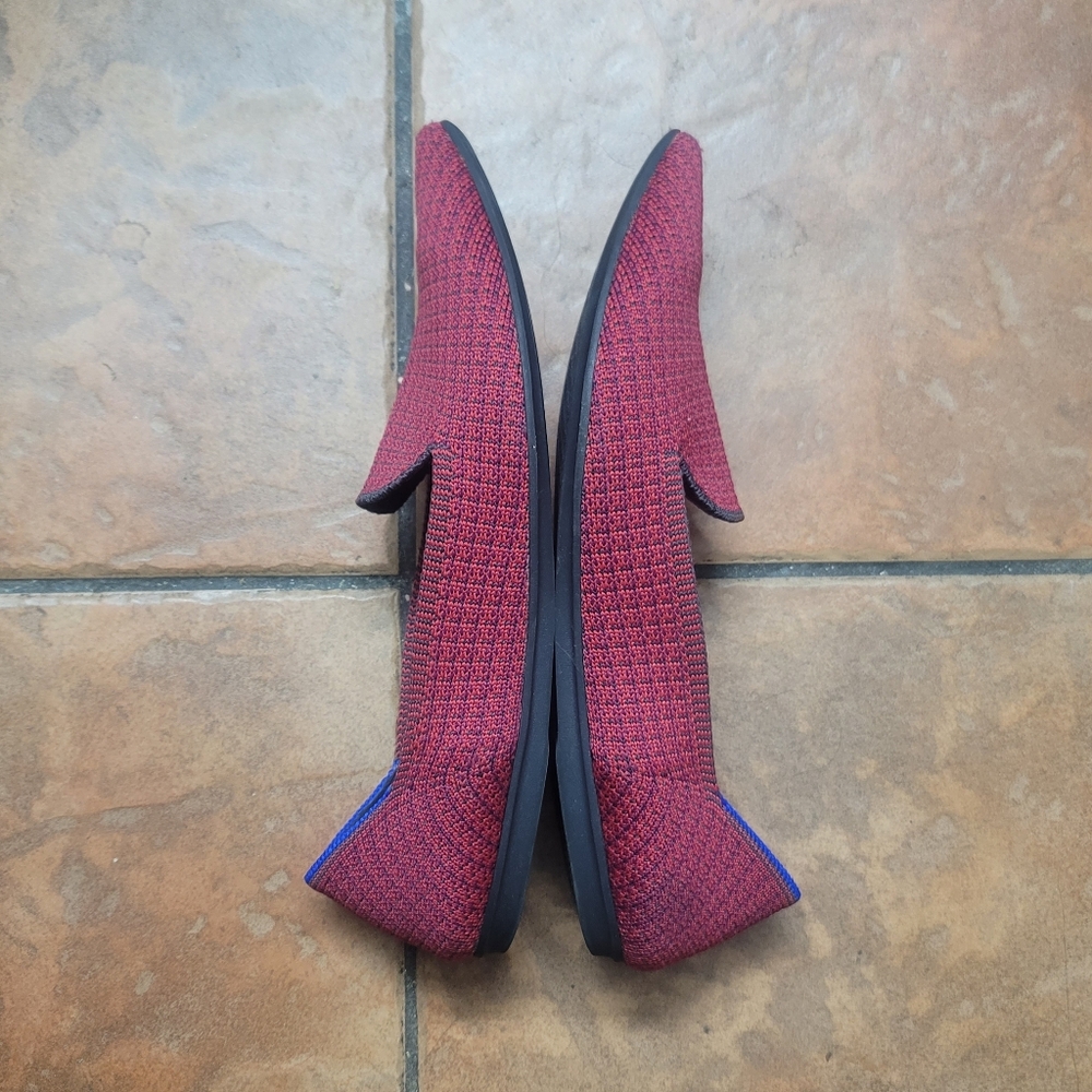 EUC Rothy's The Point Ballet Flats in Scarlett Tweed (Retired Color) Size 8 - Picture 7 of 10
